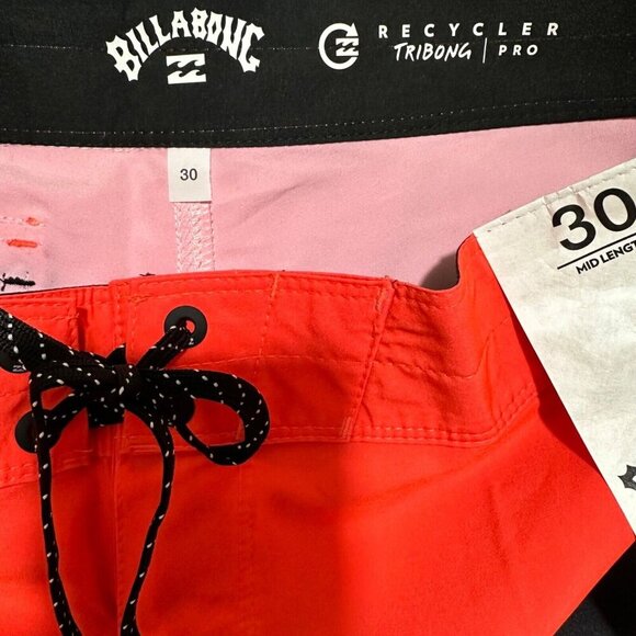 Billabong Mens Size 30 Tribong Pro Performance Mid Length 18" Board Shorts NWT - Picture 7 of 9
